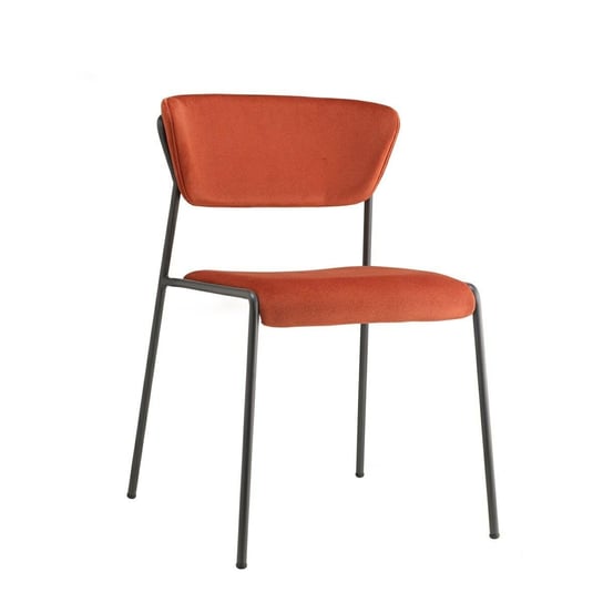 Krzesło tapicerowane Lisa pomarańczowy/antracytowy SCAB Design
