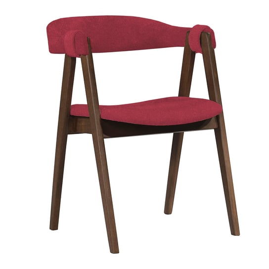 Krzesło tapicerowane Llana bordowe Selsey