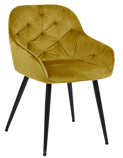 Krzesło tapicerowane Loren velvet curry exitodesign
