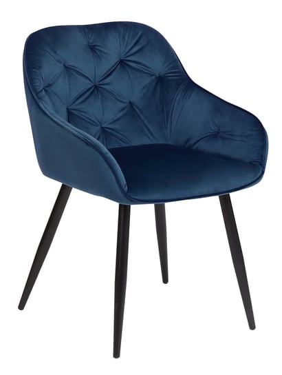 Krzesło tapicerowane Loren velvet dark blue exitodesign