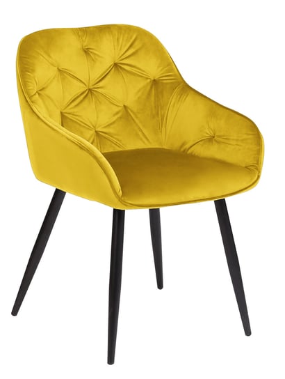 Krzesło tapicerowane Loren yellow exitodesign
