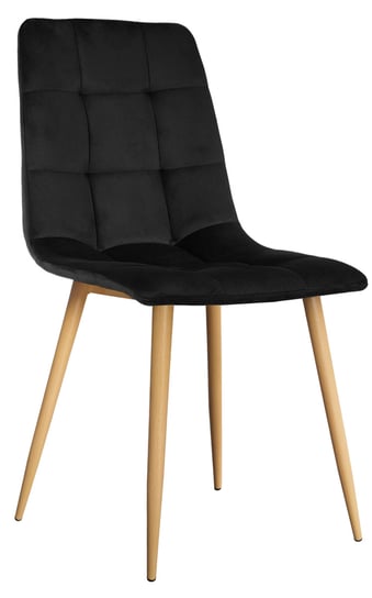 Krzesło Tapicerowane Louis Czarne Wood CHILL ART