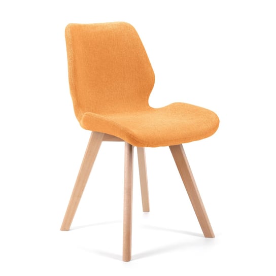 Krzesło tapicerowane materiałowe SJ.0159 do salonu 4 sztuki - Pomarańczowe FABRYKA MEBLI AKORD