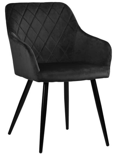 Krzesło tapicerowane Milton velvet czarne exitodesign