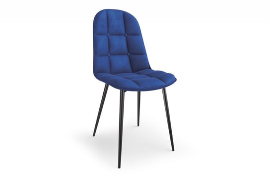 Krzesło tapicerowane na stalowych nogach granatowe DORFI Konsimo