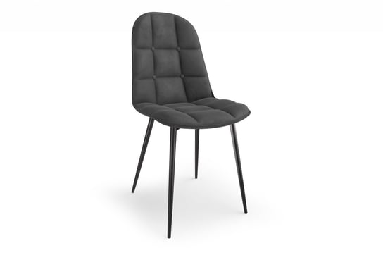 Krzesło tapicerowane na stalowych nogach szare DORFI Konsimo