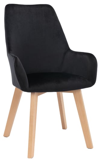 Krzesło tapicerowane Nord velvet czarny exitodesign