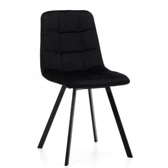 Krzesło Tapicerowane Parma 2 Welur Aksamit Velvet Czarny Home-Design24