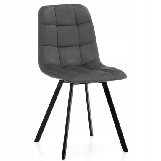 Krzesło Tapicerowane Parma 2 Welur Aksamit Velvet Szary Home-Design24