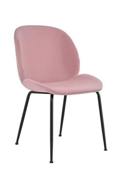 Krzesło tapicerowane - Pudrowy Róż, nogi Czarne Modesto Design
