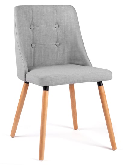 Krzesło tapicerowane skandynawskie SOFOTEL Quero, szare, 80x46 cm SOFOTEL