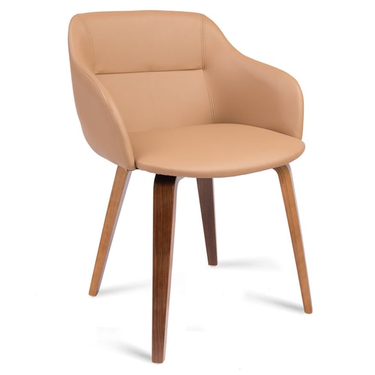 Krzesło tapicerowane SOFOTEL Severa, jasnobrązowe, 74x54,5 cm SOFOTEL