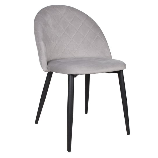 Krzesło tapicerowane SPRINGOS Aston Velvet, jasnoszare, 80x51x45 cm Springos