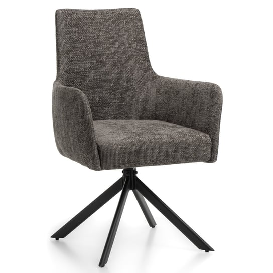 Krzesło Tapicerowane Szenilowe Welurowe Nowoczesne Glamour Do Salonu Szary Home-Design24