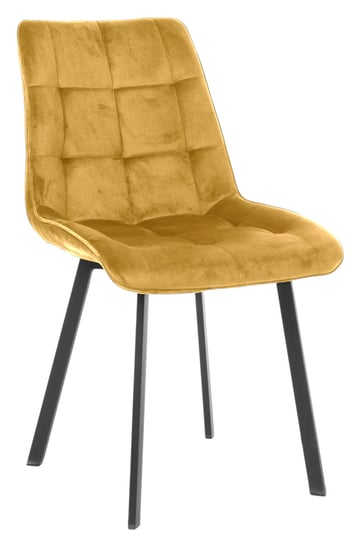 Krzesło tapicerowane Tuluza velvet musztardowe exitodesign