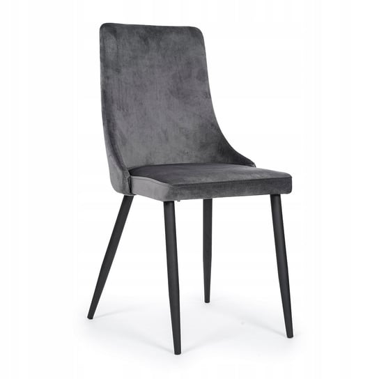 Krzesło Tapicerowane Uno Welur Aksamit Velvet Szary Home-Design24