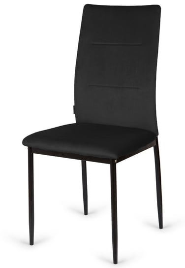 Krzesło tapicerowane VALVA DUO welurowe czarne Lugano