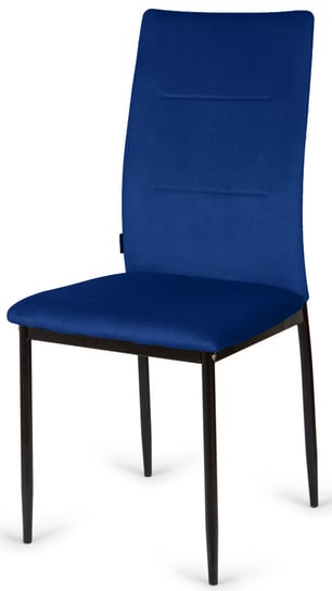 Krzesło tapicerowane VALVA DUO welurowe niebieskie Lugano