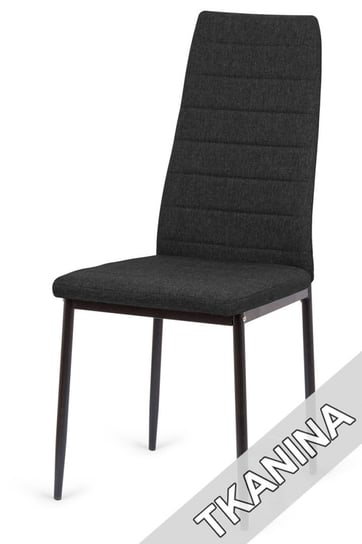 Krzesło tapicerowane VALVA LINE czarna tkanina Lugano