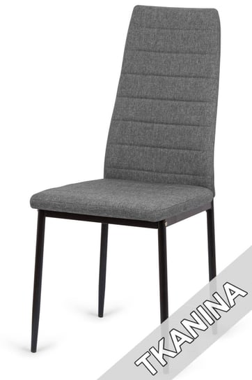Krzesło tapicerowane VALVA LINE szara tkanina Lugano