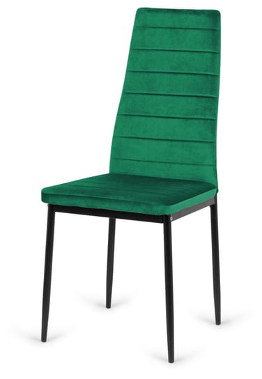 Krzesło tapicerowane VALVA LINE welurowe zielone Lugano