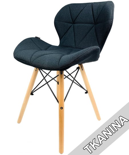 Krzesło Tapicerowane Vasto Black Fabric - Ii Gatunek Lugano