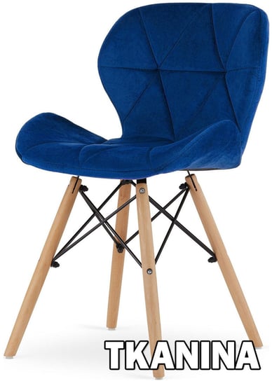 Krzesło tapicerowane VASTO BLUE VELVET Lugano