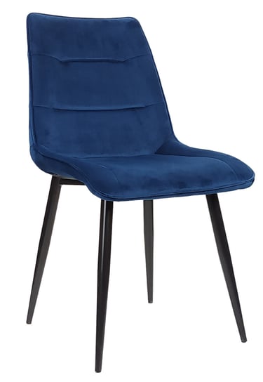 Krzesło tapicerowane Vida velvet ciemny niebieski exitodesign