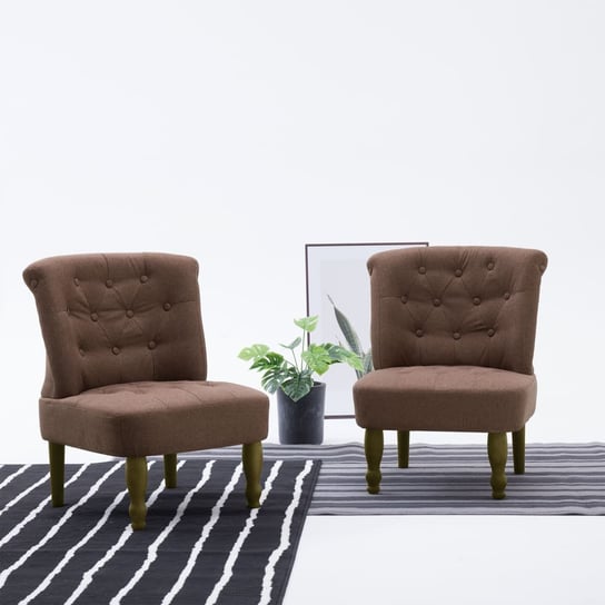 Krzesło tapicerowane vidaXL, brązowe, 54x66,5x70 cm vidaXL