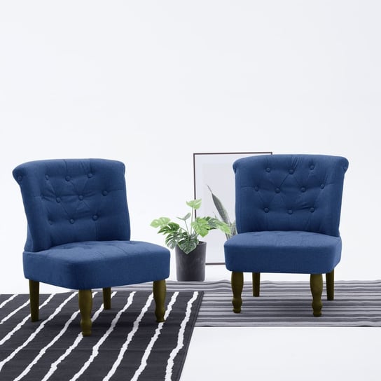 Krzesło tapicerowane vidaXL, niebieskie, 54x66,5x70 cm vidaXL