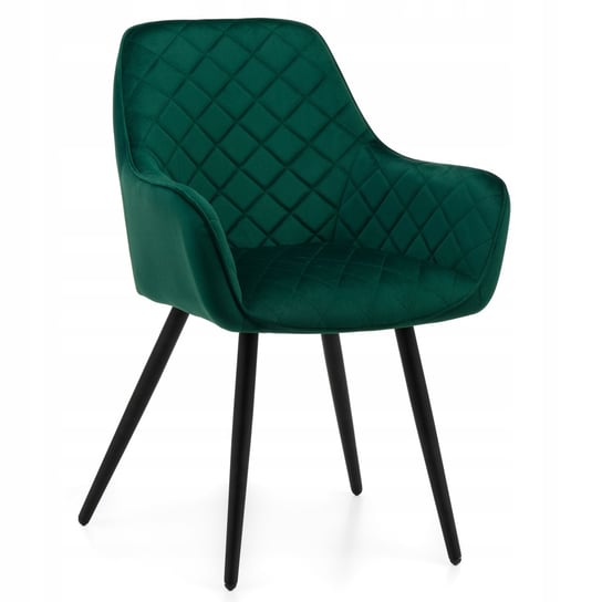 Krzesło Tapicerowane Welurowe Colin Zielony Home-Design24