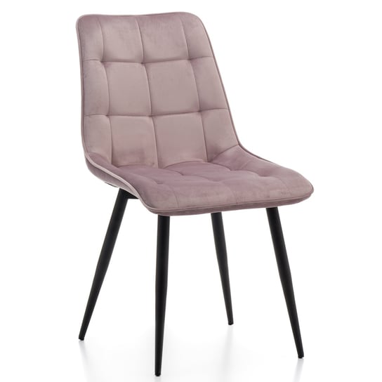 Krzesło Tapicerowane Welurowe Do Jadalni Chic Różowy Home-Design24