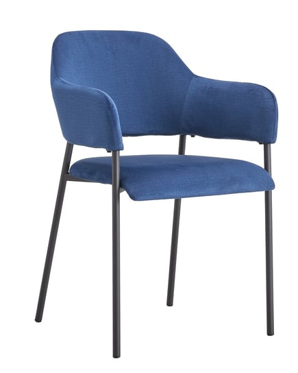 Krzesło Tapicerowane Z Podłokietnikami Azhai Granatowe Selsey