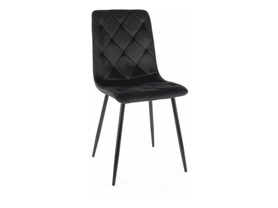 Krzesło tapicrowane JERRY VELVET welurowe czarne SIGNAL Signal