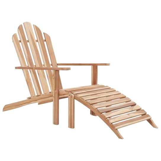 Krzesło tekowe VIDAXL Adirondack z podnóżkiem, brązowe, 1 szt. vidaXL
