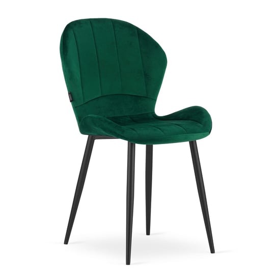 Krzesło TERNI - aksamit ciemna zieleń Leobert