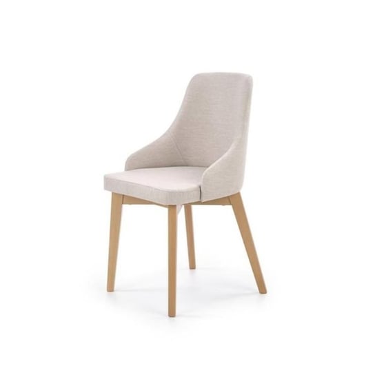 Krzesło Timoteo beżowe, nóżki dąb miodowy Style Furniture
