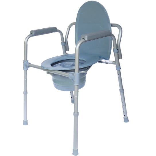 Krzesło toaletowe z regulacją wysokości ze składanym pojemnikiem VITEA CARE MDH
