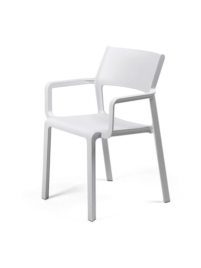 Krzesło Trill z podłokietnikami białe Nardi