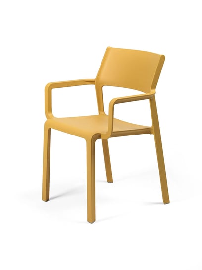 Krzesło Trill z podłokietnikami żółte Nardi