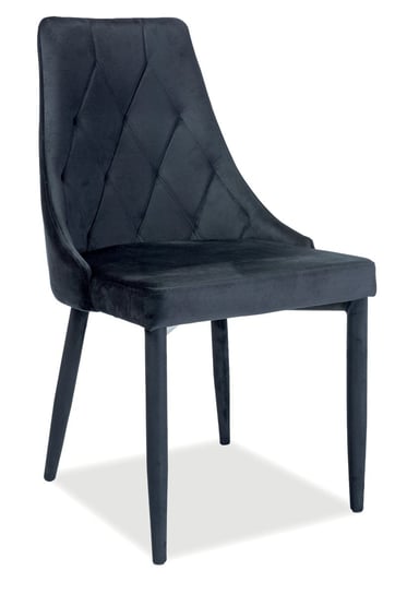 Krzesło Trix Velvet Bluvel 19 Czarne Komfort