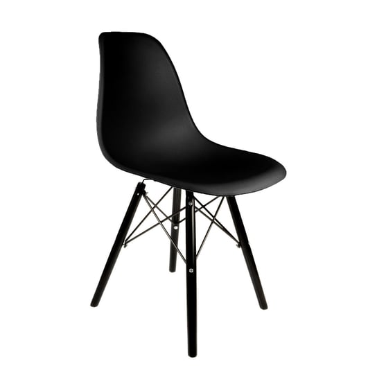 Krzesło Tulip czarne do jadalni salonu 46x54x81 BEGRYF