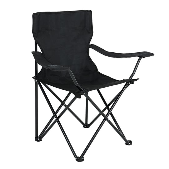 Krzesło turystyczne ANTER składane campingowe Czarne FABRYKA MEBLI AKORD