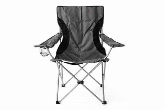 Krzesło turystyczne campingowe czarno-szare Divero