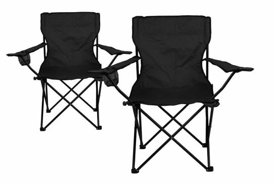 Krzesło turystyczne, czarne, 2 sztuki, 85x50x85 cm Divero