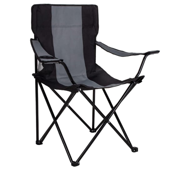 Krzesło turystyczne składane wędkarskie czarno-szare Springos