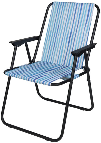 Krzesło turystyczne z podłokietnikami, 52x44x75 cm, Składane, Blue Lines ENERO CAMP