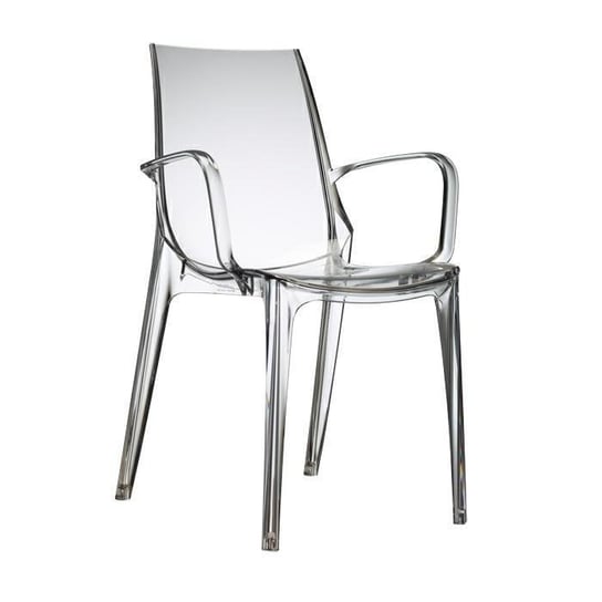 Krzesło Vanity Arm transparentne z tworzywa SCAB Design