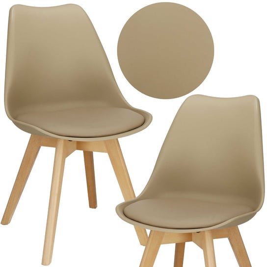 Krzesło Verde Do Jadalni, Kuchni Skandynawskie Beżowe Springos
