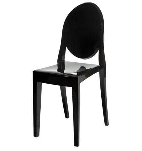 Krzesło VICTORIA czarne - poliwęglan King Home